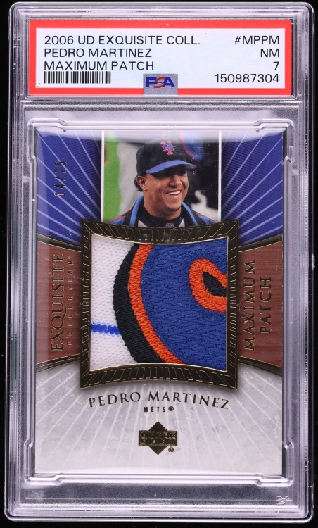 2006 Upper Deck Exquisite Collection Maximum Pedro Martinez PATCH /25 #MP-PM PSA 7 NRMT