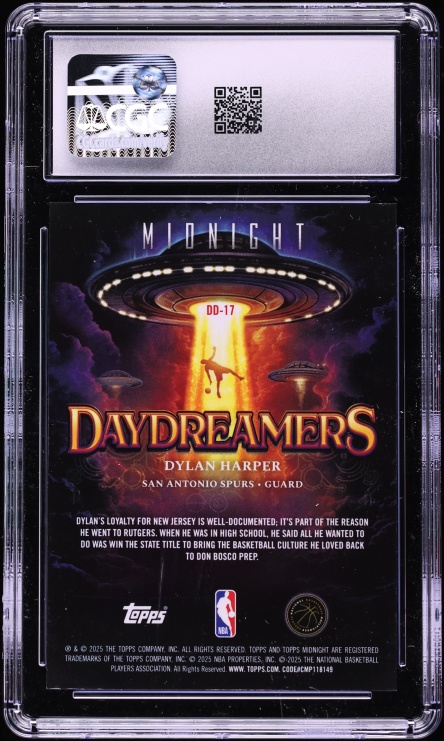 2025 Topps Midnight Daydreamers Moon Beam Dylan Harper ROOKIE #DD-17 CGC 9 MINT