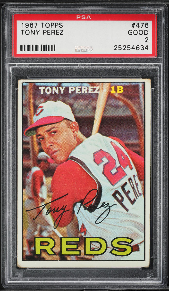 1967 Topps Tony Perez SHORT PRINT #476 PSA 2 GD
