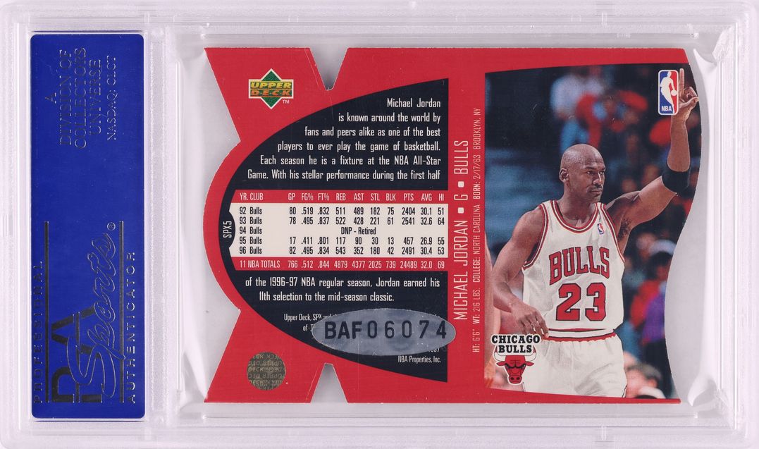 2001 Upper Deck Buy Back '97 SPx Michael Jordan AUTO JSY # 23/23 PSA/DNA AUTH