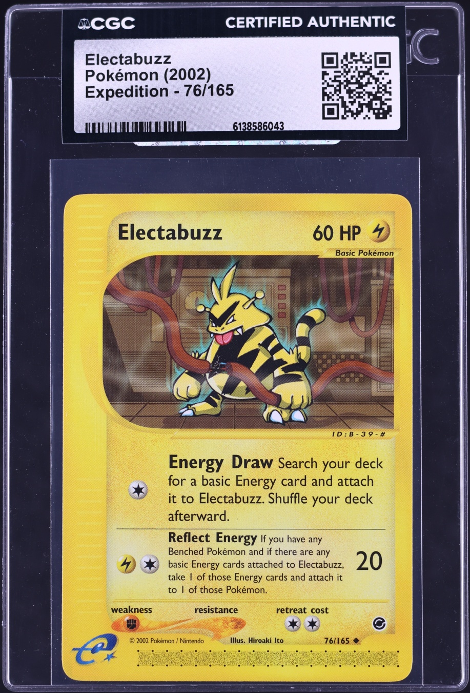 2002 Pokemon Expedition Electabuzz #76 CGC AUTH