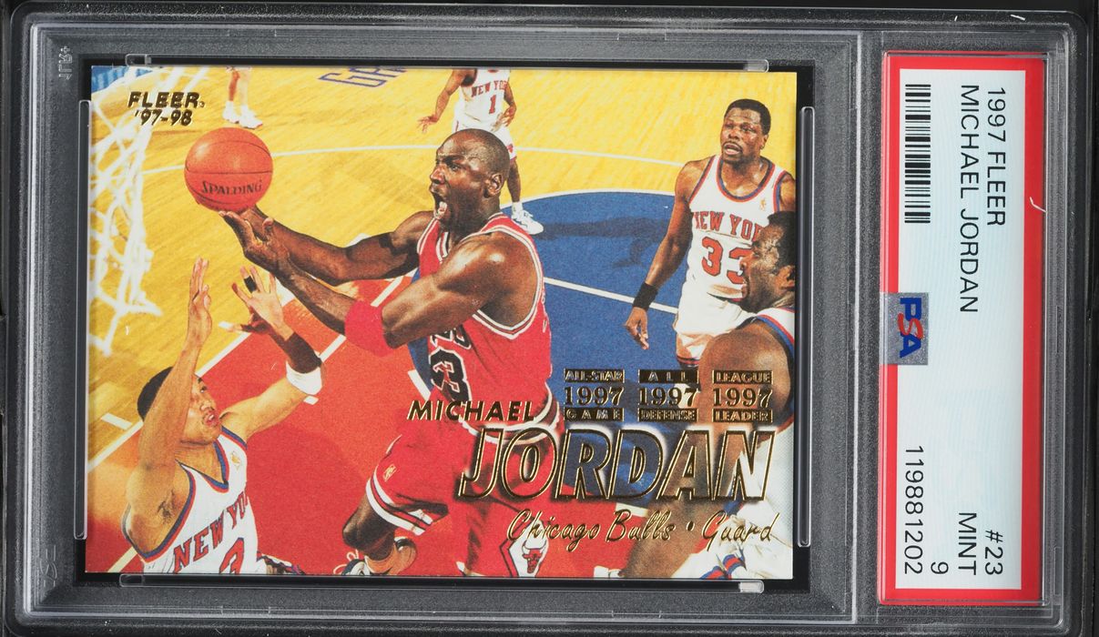 1997 Fleer Basketball Michael Jordan #23 PSA 9 MINT