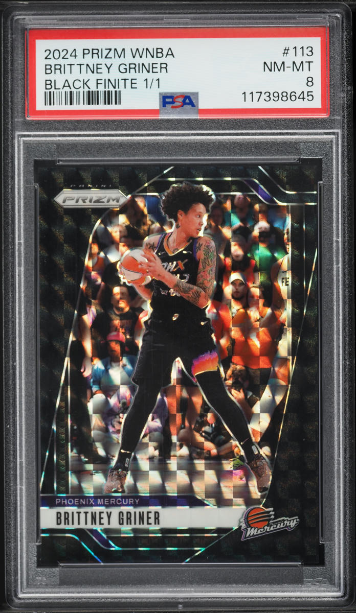 2024 Panini Prizm WNBA Black Finite Brittney Griner 1/1 #113 PSA 8 NM-MT
