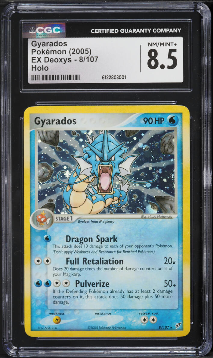 2005 Pokemon EX Deoxys Holo Gyarados #8 CGC 8.5 NM-MT+