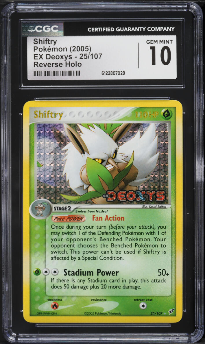 2005 Pokemon EX Deoxys Reverse Holo Shiftry #25 CGC 10 GEM MINT