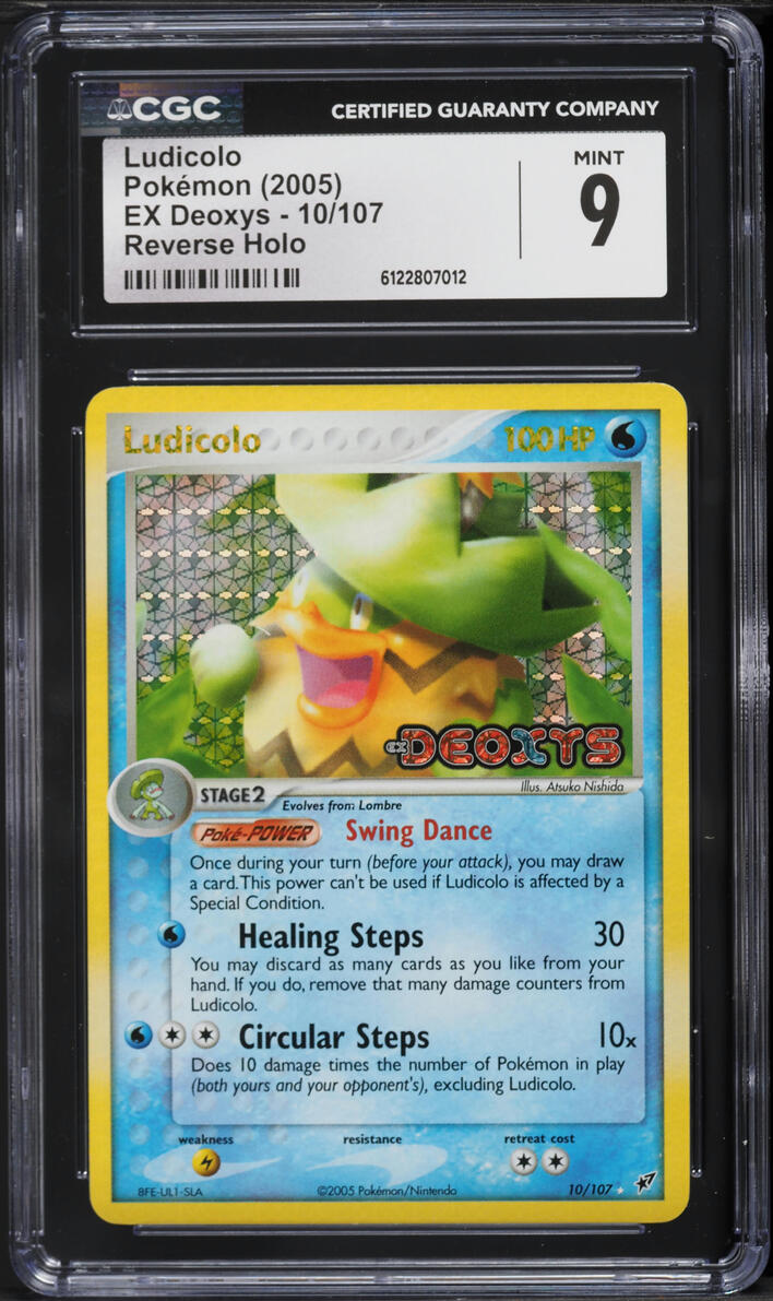 2005 Pokemon EX Deoxys Reverse Holo Ludicolo #10 CGC 9 MINT
