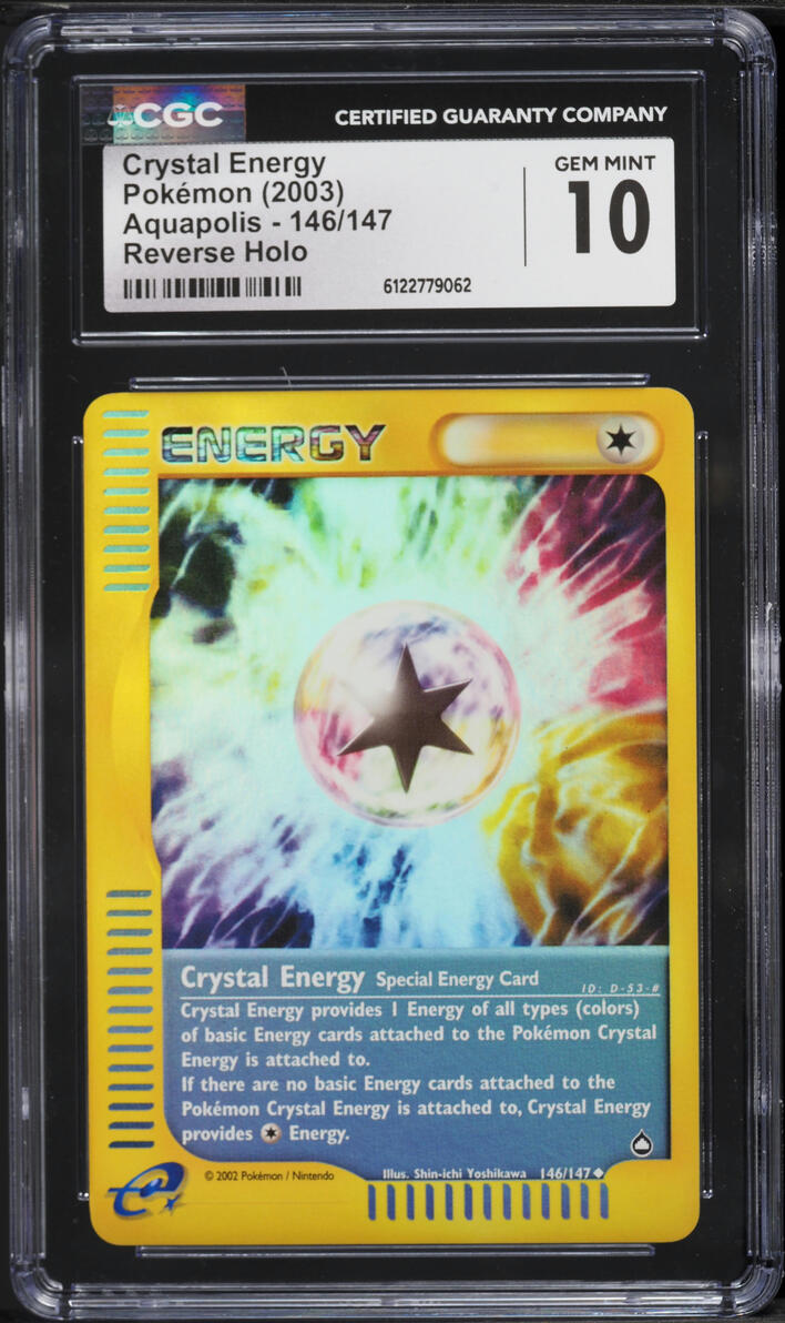 2003 Pokemon Aquapolis Reverse Holo Crystal Energy #146 CGC 10 GEM MINT