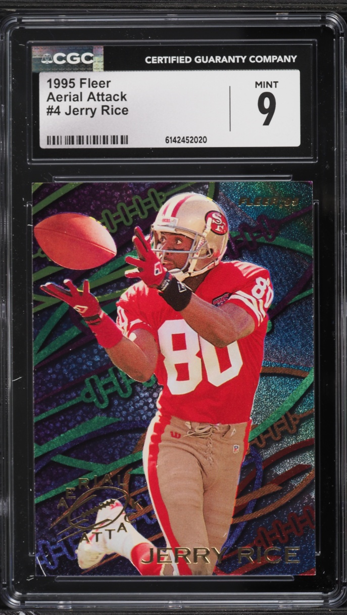 1995 Fleer Aerial Attack Jerry Rice #4 CGC 9 MINT