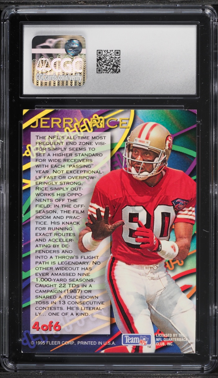 1995 Fleer Aerial Attack Jerry Rice #4 CGC 9 MINT