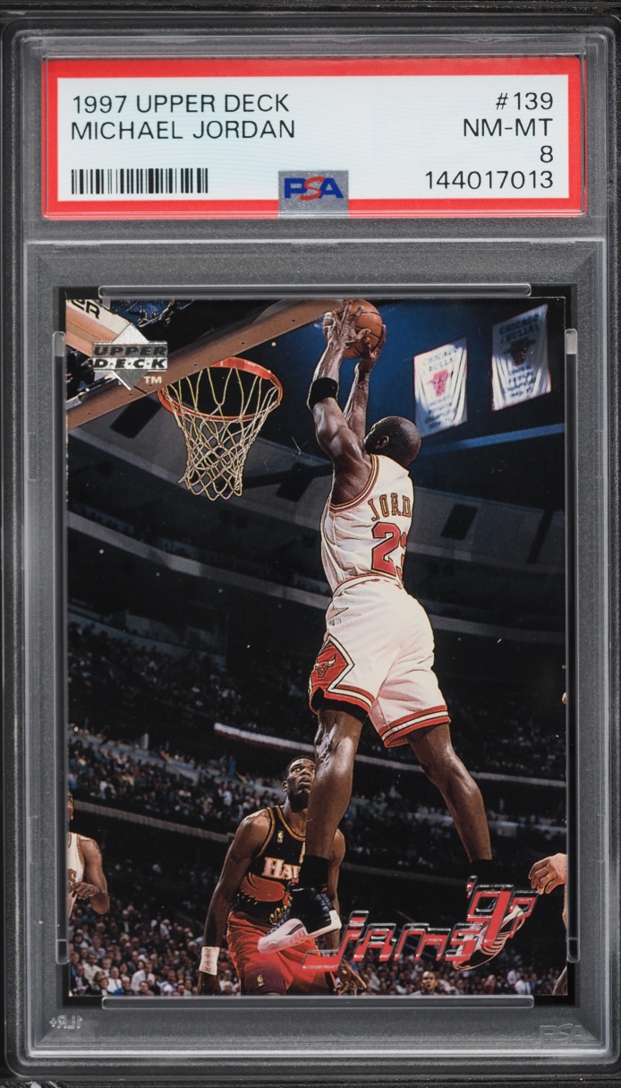 1997 Upper Deck Basketball Michael Jordan #139 PSA 8 NM-MT