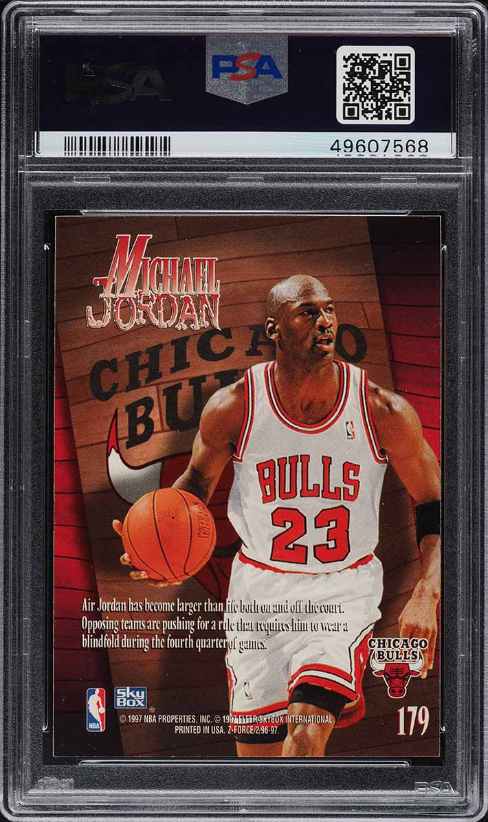 1996 Skybox Z-Force Michael Jordan #179 PSA 10 GEM MINT