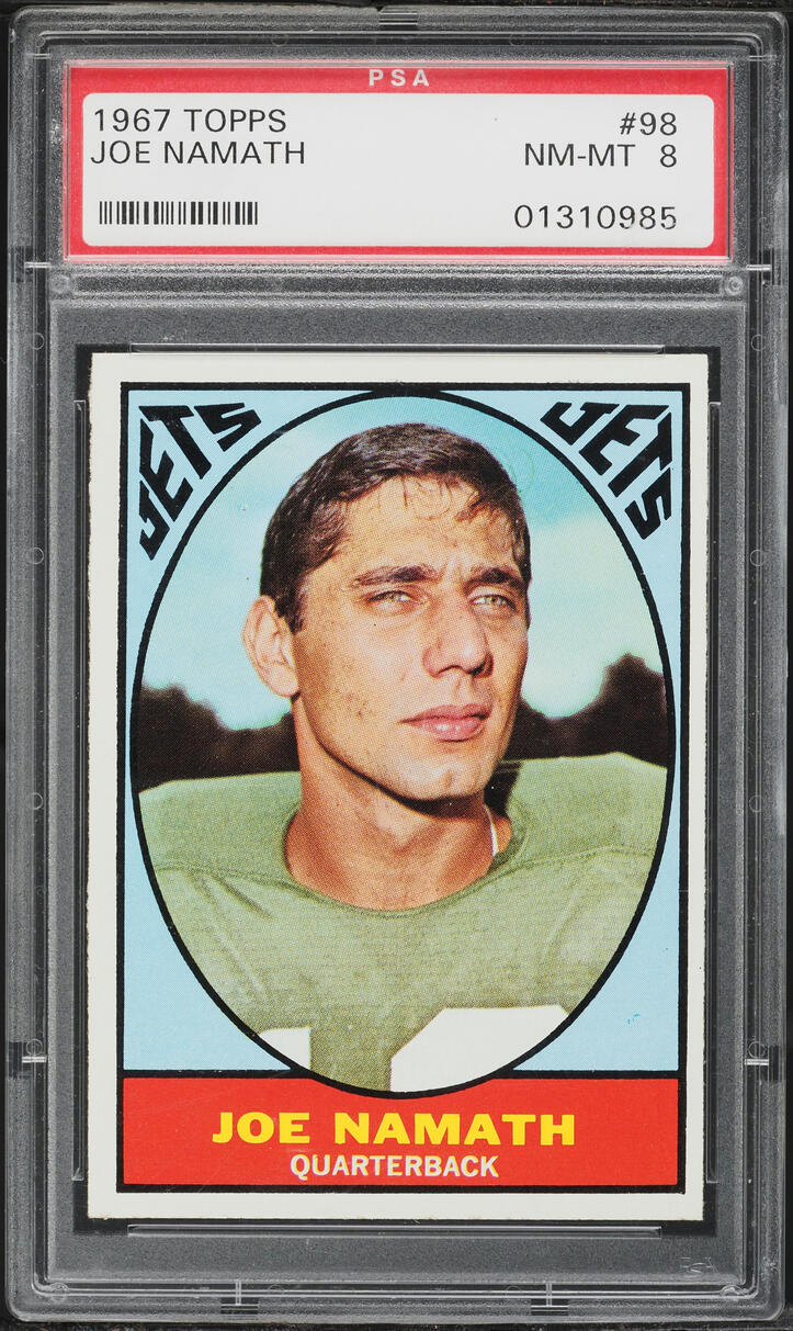 1967 Topps Football Joe Namath #98 PSA 8 NM-MT