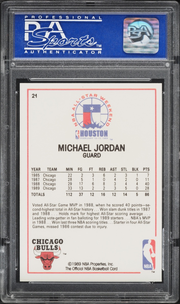 1989 Hoops Michael Jordan ALL-STAR #21 PSA 10 GEM MINT