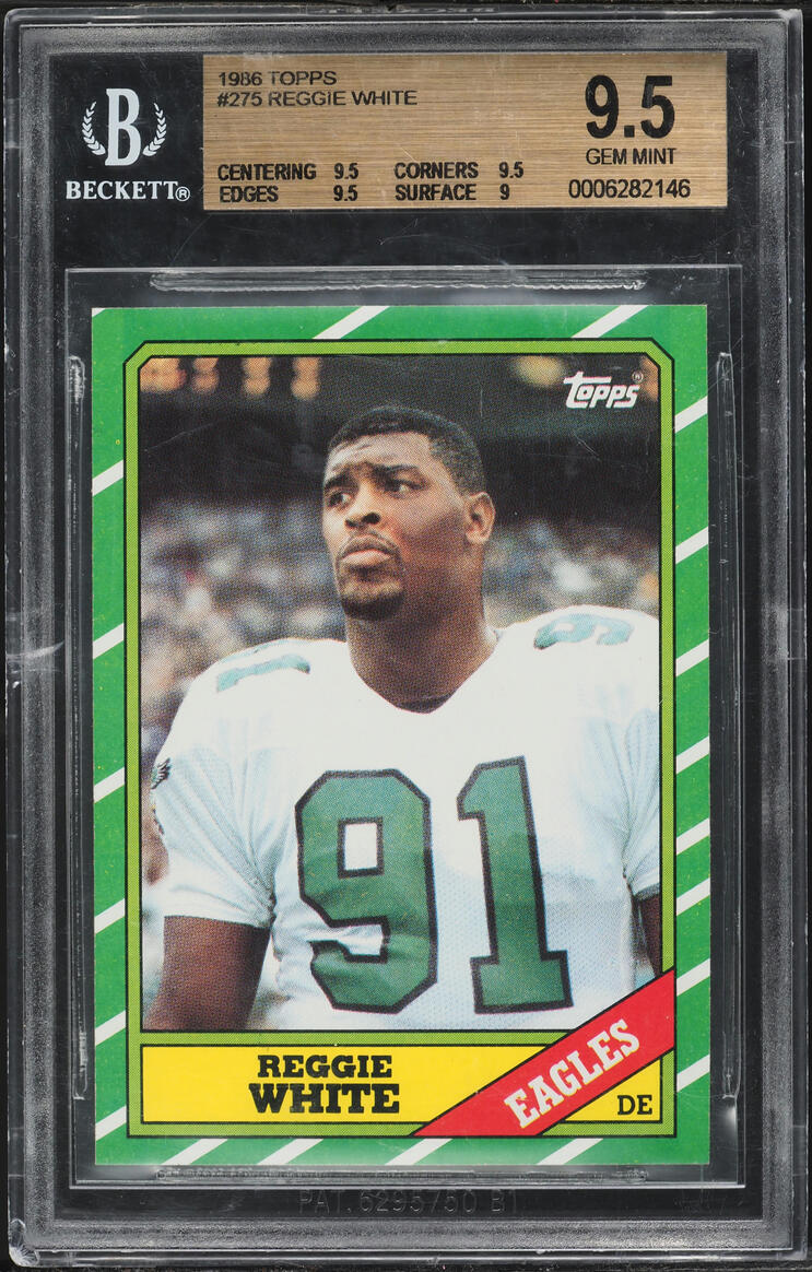 1986 Topps Football Reggie White ROOKIE #275 BGS 9.5 GEM MINT