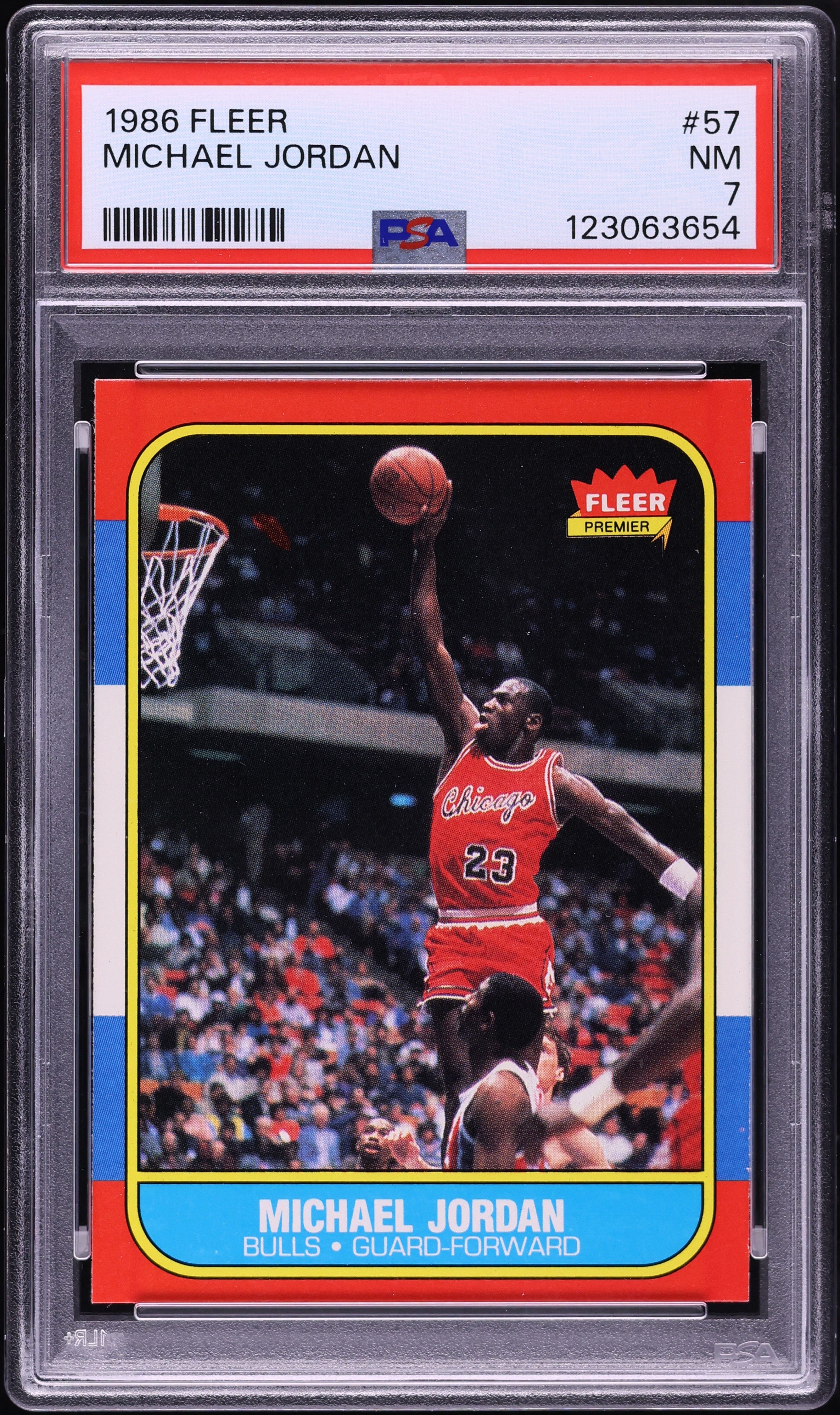 その他 NBA Michael Jordan l Universe PSA7.5 1986 Fleer Basketball Michael Jordan ROOKIE #57 PSA 7 NRMT on