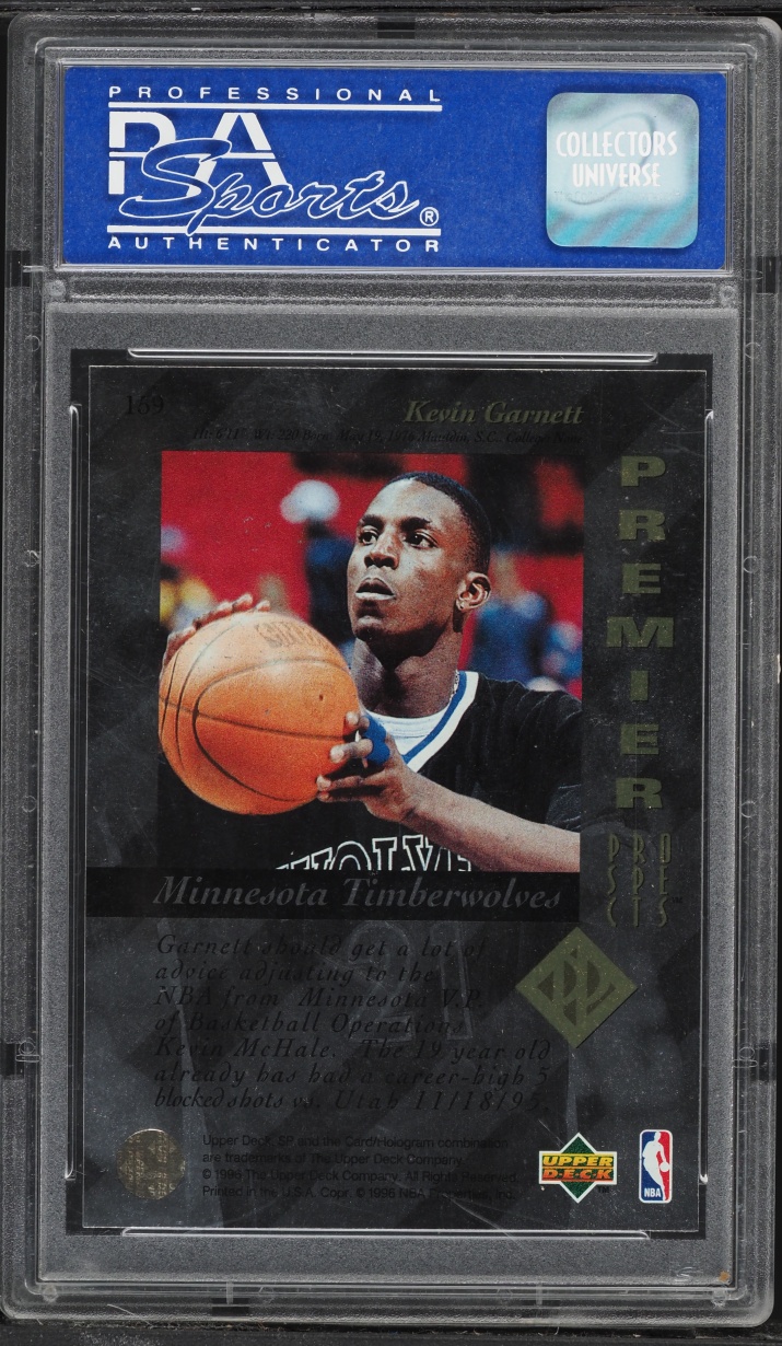 1995 SP Basketball Kevin Garnett ROOKIE #159 PSA 10 GEM MINT