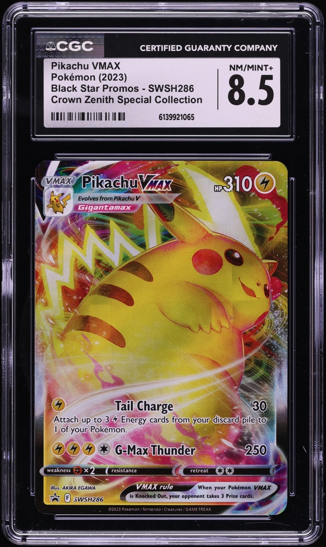 2023 Pokemon SWSH Promo Crown Zenith Special Alt Art Pikachu VMAX #286 CGC 8.5 NM-MT+