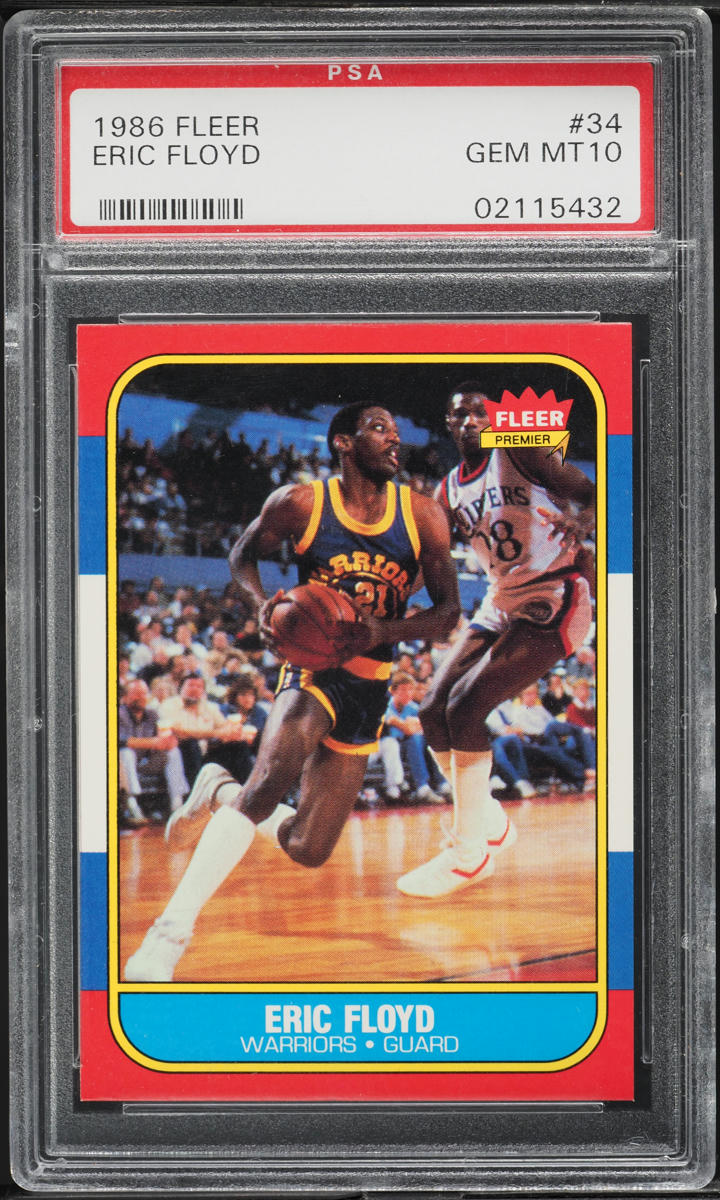 1986 Fleer Basketball Eric Floyd ROOKIE #34 PSA 10 GEM MINT