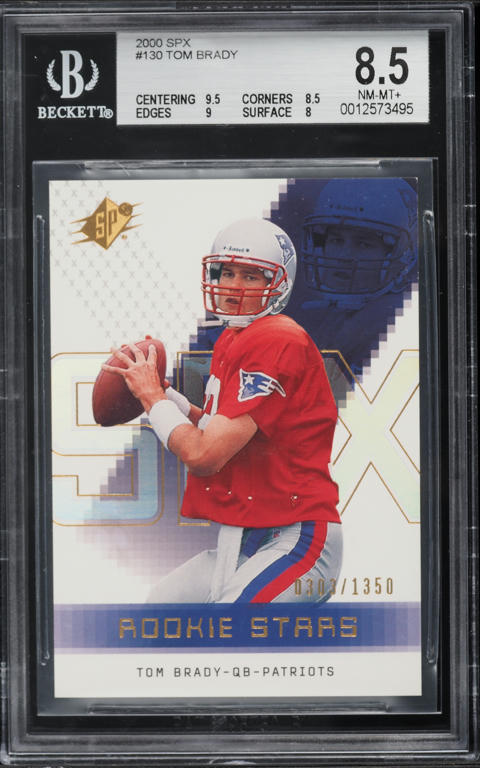 2000 Pacific Paramount Tom Brady ROOKIE #138 PSA 8 NM-MT on
