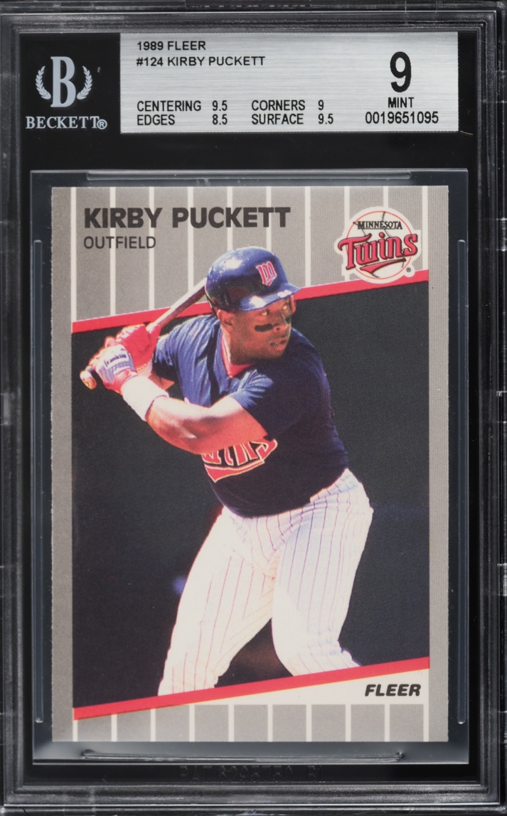 1989 Fleer Kirby Puckett #124 BGS 9 MINT