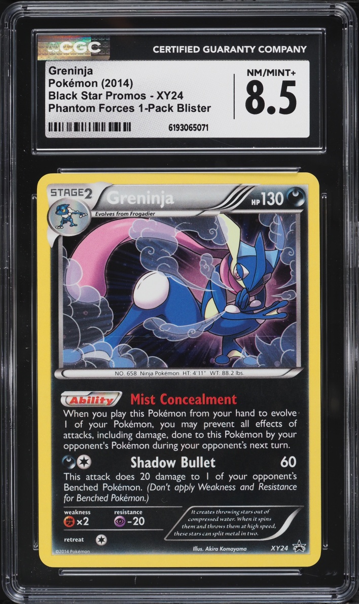 2014 Pokemon XY Black Star Promo Phantom Forces Greninja #XY24 CGC 8.5 NM-MT+