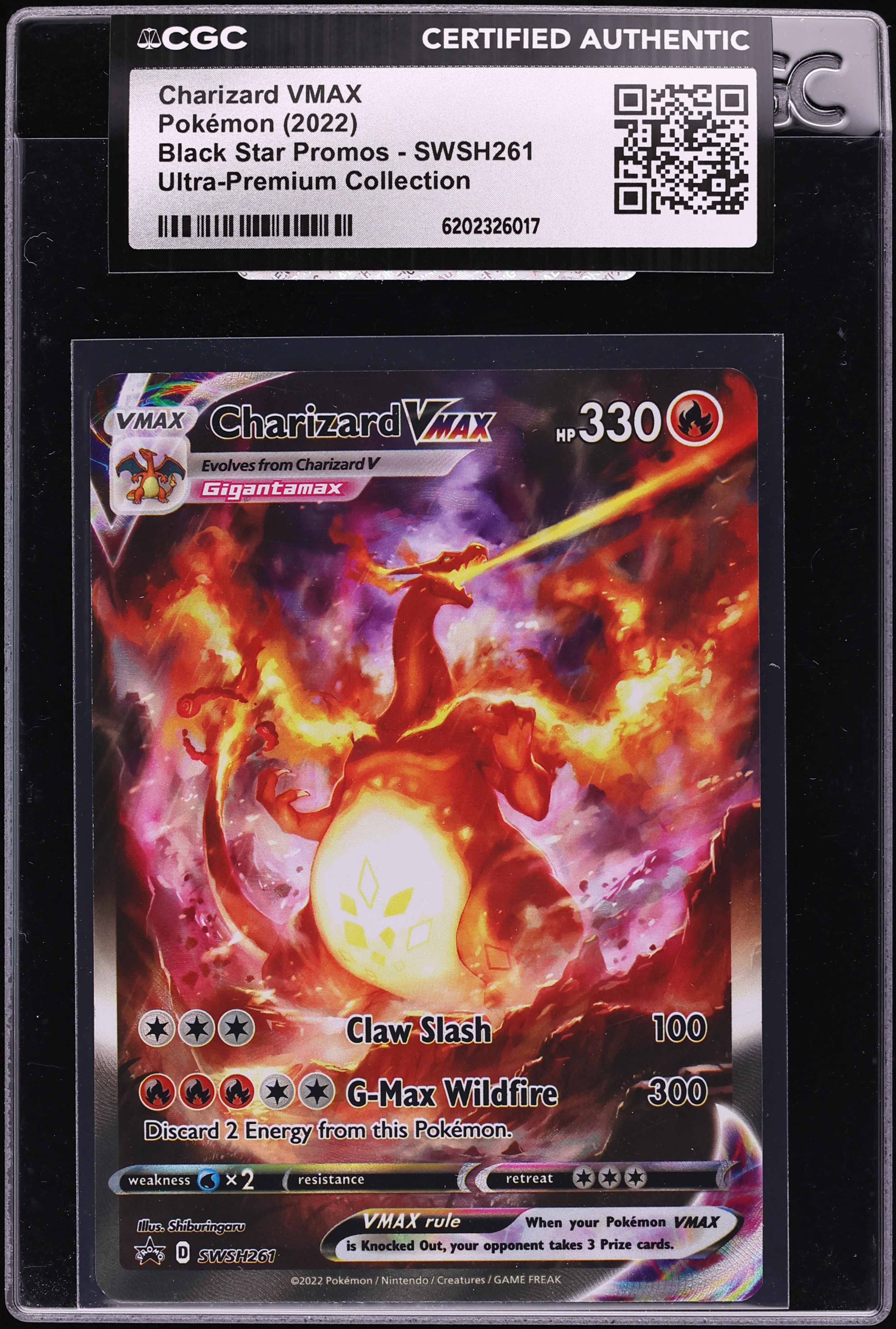 2022 Pokemon SWSH Black Star Promo Ultra Premium Charizard VMAX #261 CGC AUTH