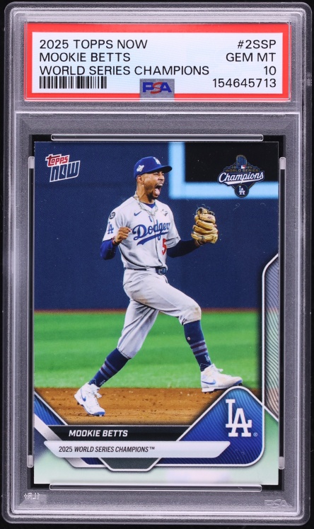 2025 Topps Now World Series Champions Mookie Betts #WS-2SSP PSA 10 GEM MINT