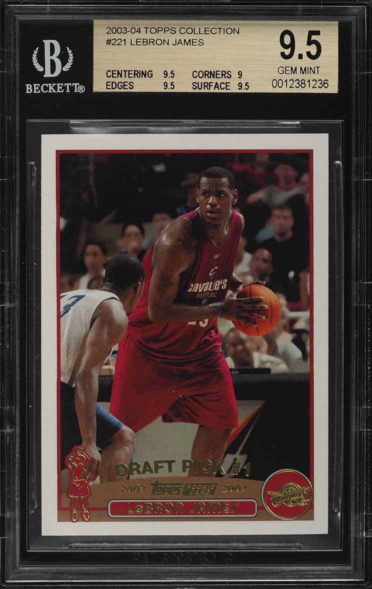 2003 Fleer E-X LeBron James ROOKIE #102 BGS 9.5 GEM MINT on