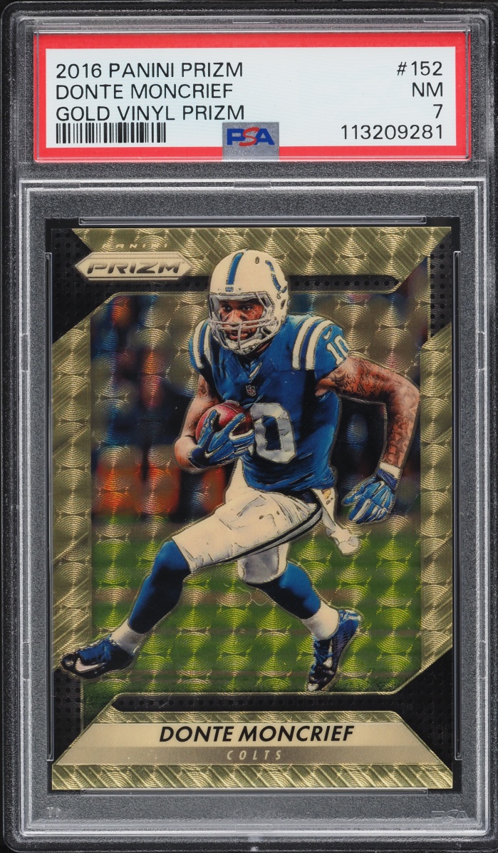 2016 Panini Prizm Gold Vinyl Donte Moncrief 5/5 #152 PSA 7 NRMT