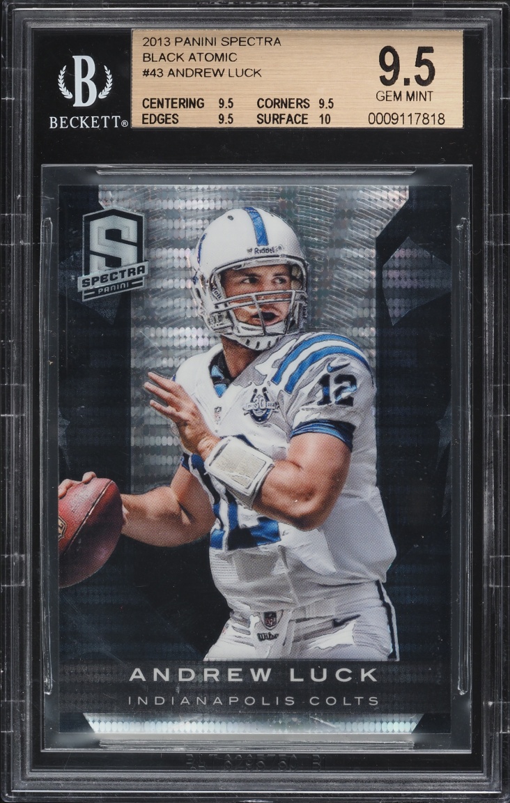 2013 Panini Spectra Black Atomic Andrew Luck 1/1 #43 BGS 9.5 GEM MINT