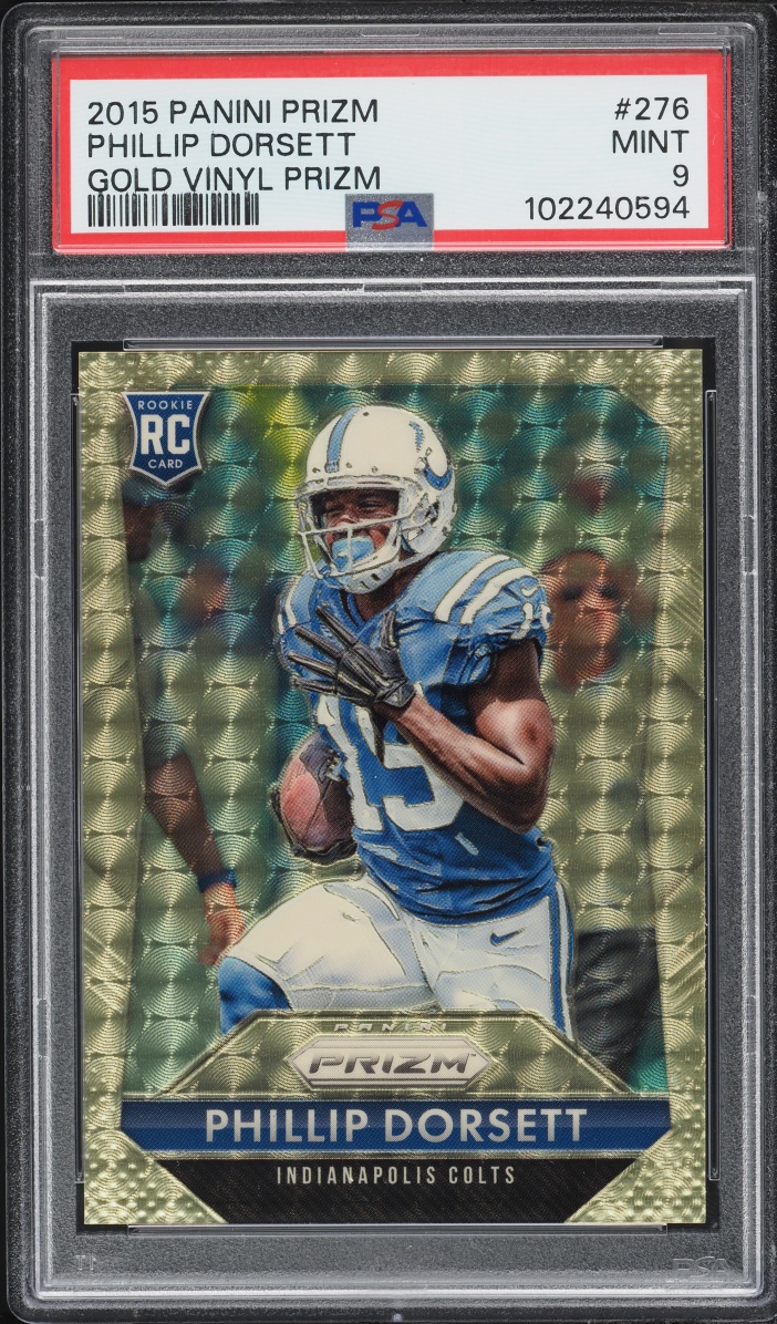 2015 Panini Prizm Gold Vinyl Phillip Dorsett ROOKIE 5/5 #276 PSA 9 MINT