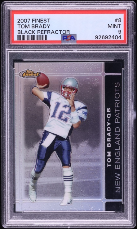 2007 Finest Black Refractor Tom Brady /99 #8 PSA 9 MINT