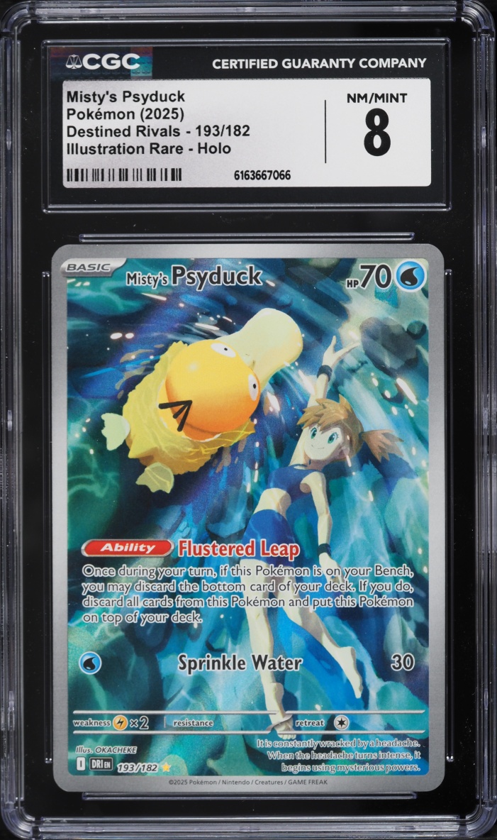 2025 Pokemon Scarlet & Violet Destined Rivals IR Misty's Psyduck #193 CGC 8 NM-MT