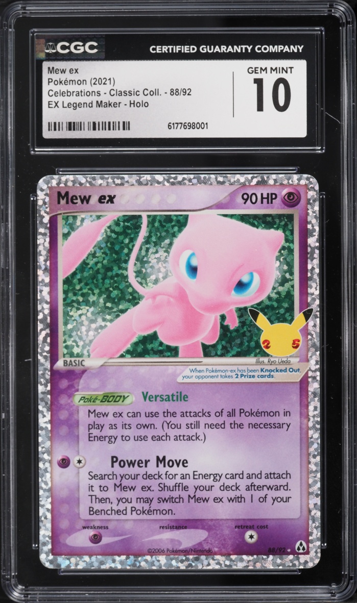 2021 Pokemon Sword & Shield Celebrations Classic Collection Holo Mew Ex #88 CGC 10 GEM MINT