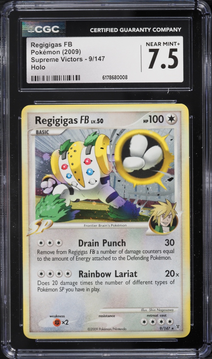 2009 Pokemon Platinum Supreme Victors Holo Regigigas FB #9 CGC 7.5 NRMT+