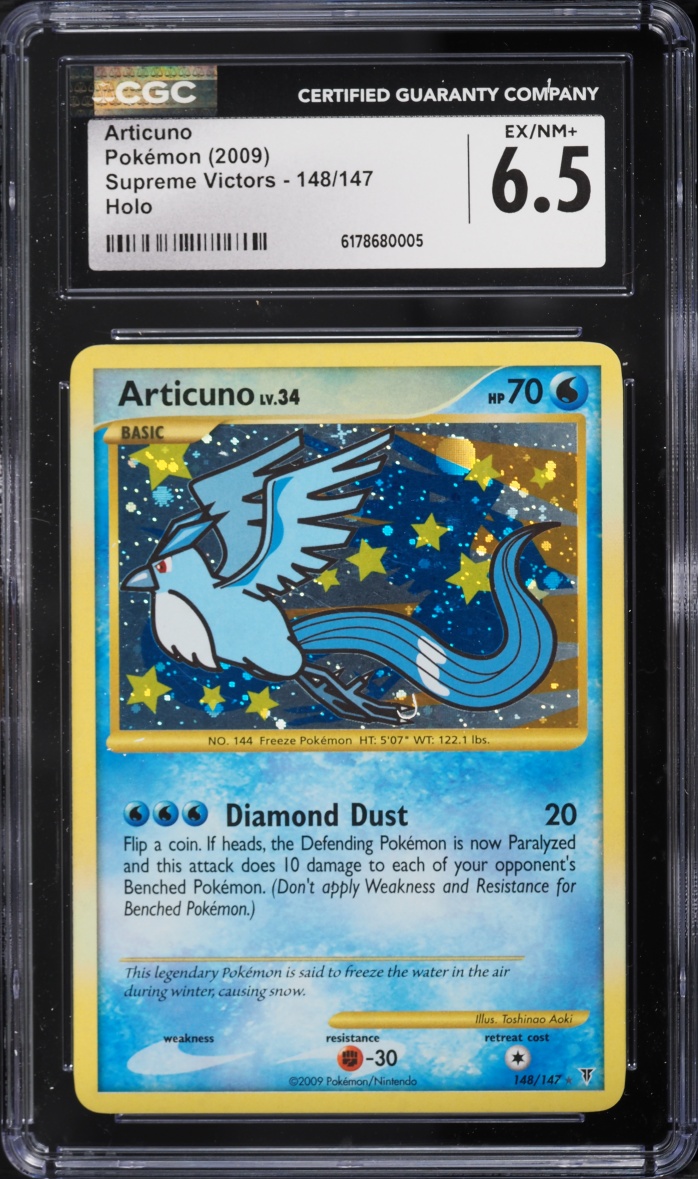 2009 Pokemon Platinum Supreme Victors Holo Articuno #148 CGC 6.5 EXMT+
