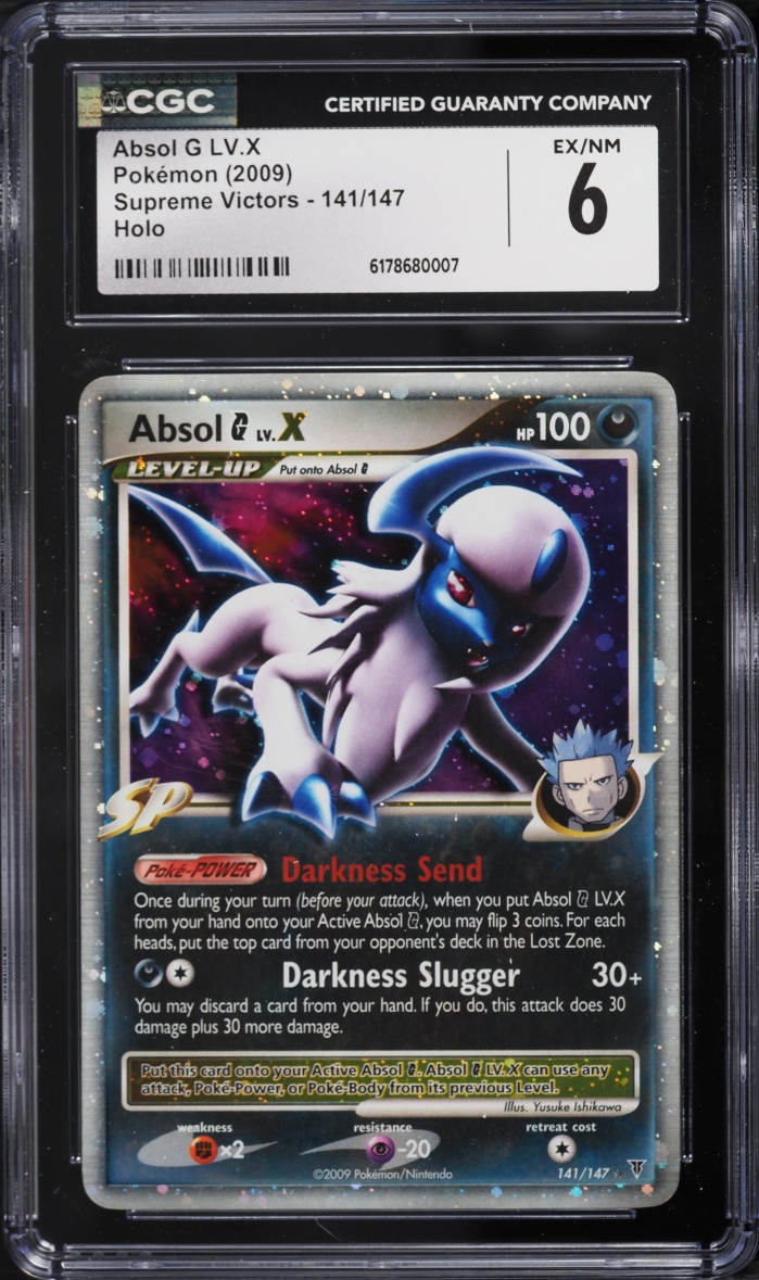 2009 Pokemon Platinum Supreme Victors Holo Absol G LV.X #141 CGC 6 EXMT