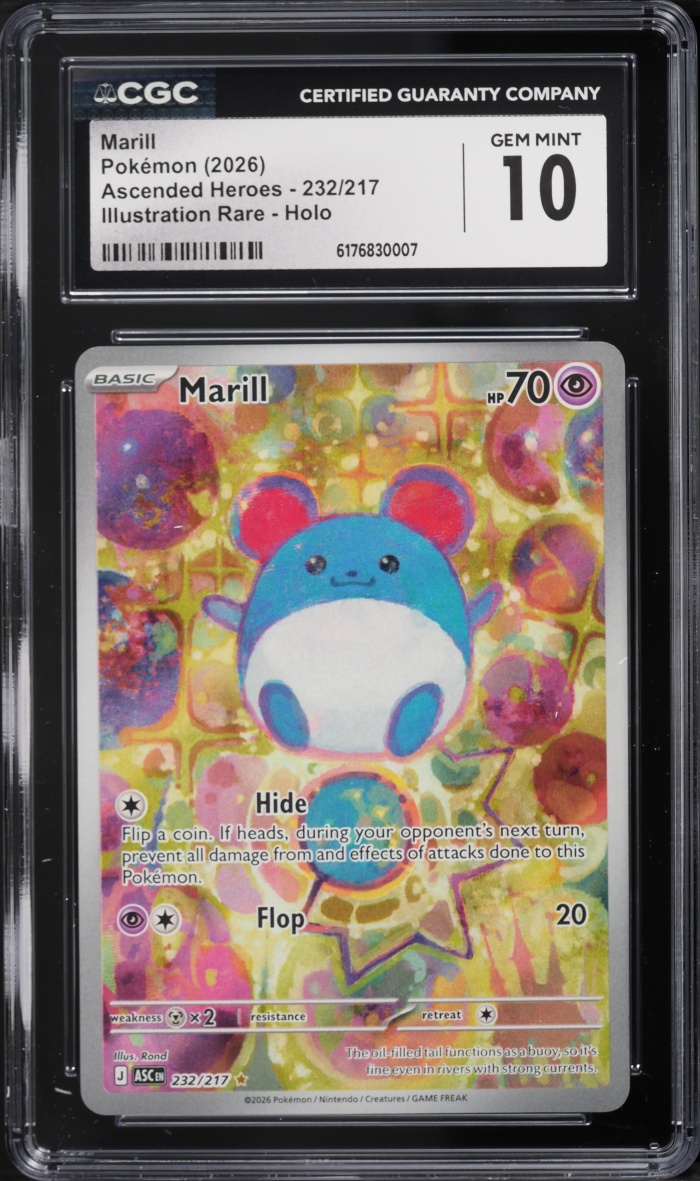 2026 Pokemon Mega Evolution Ascended Heroes IR Marill #232 CGC 10 GEM MINT