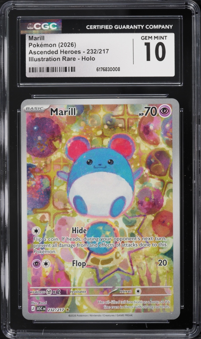2026 Pokemon Mega Evolution Ascended Heroes IR Marill #232 CGC 10 GEM MINT