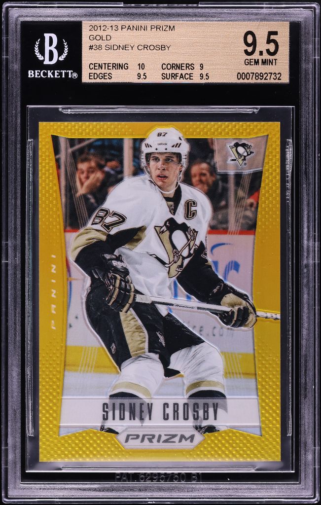 2012 Panini Prizm Gold Sidney Crosby /10 #38 BGS 9.5 GEM MINT - Photo 1