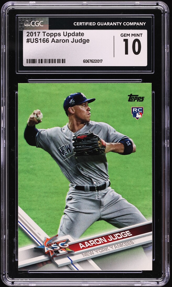 2017 Topps Update Aaron Judge ROOKIE #US166 CGC 10 GEM MINT