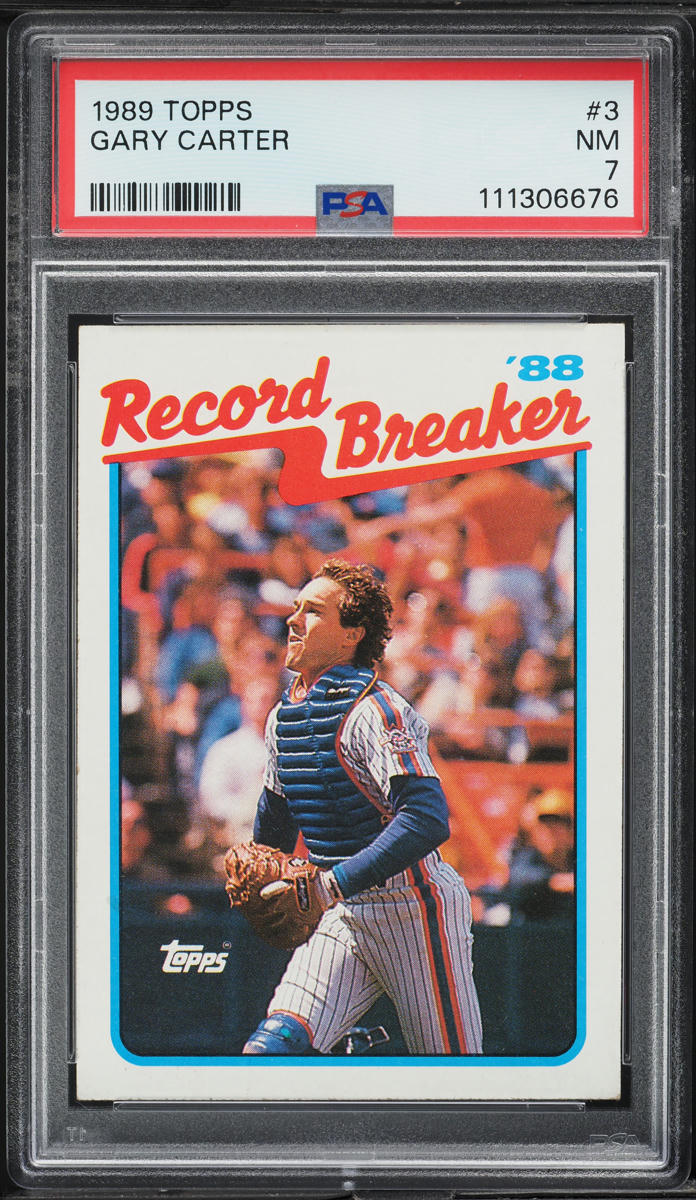 1989 Topps Gary Carter #3 PSA 7 NRMT