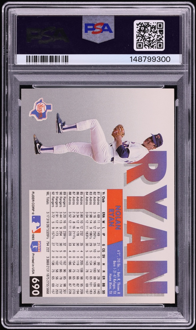 1993 Fleer Nolan Ryan #690 PSA 7 NRMT