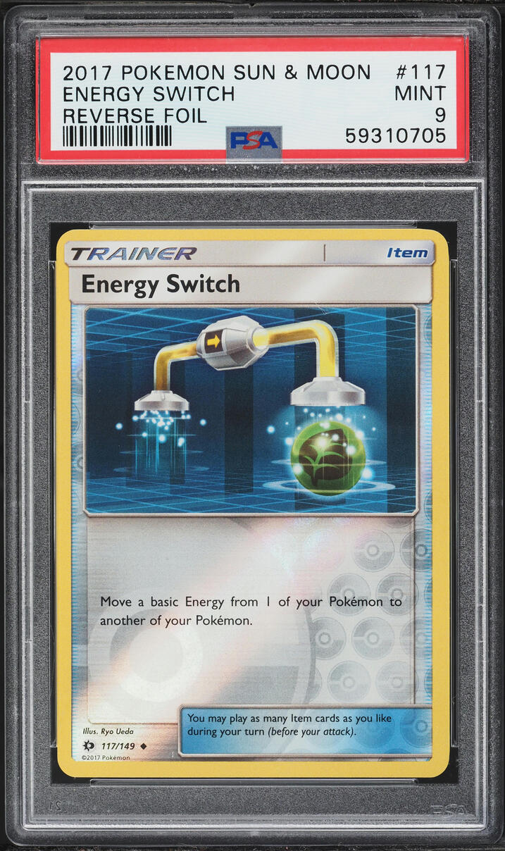 2017 Pokemon Sun & Moon Reverse Holo Energy Switch #117 PSA 9 MINT