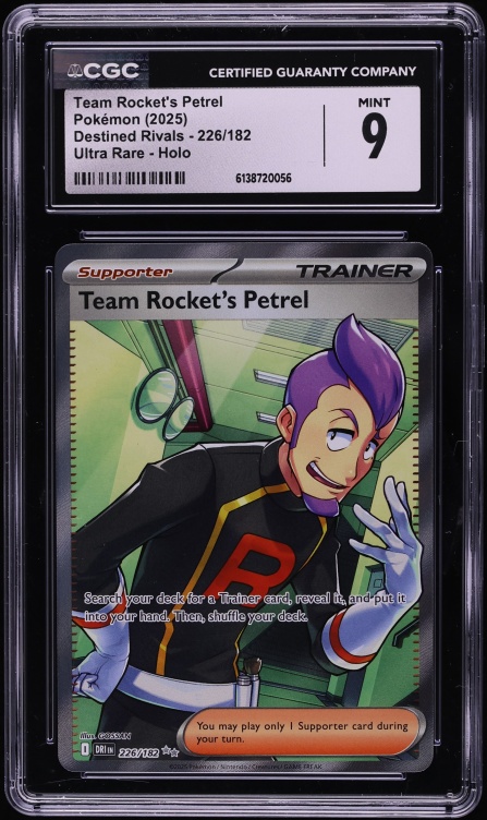 2025 Pokemon Scarlet & Violet Destined Rivals Full Art Team Rocket's Petrel #226 CGC 9 MINT