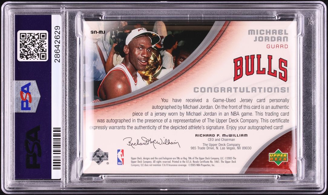 2005 SP Game Used Significant Numbers Michael Jordan PATCH AUTO