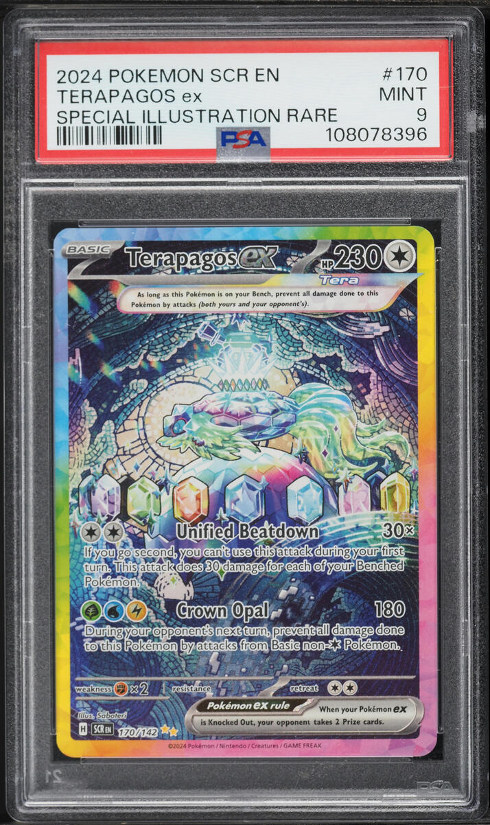 2024 Pokemon Scarlet & Violet Stellar Crown SIR Terapagos ex #170 PSA 9 MINT