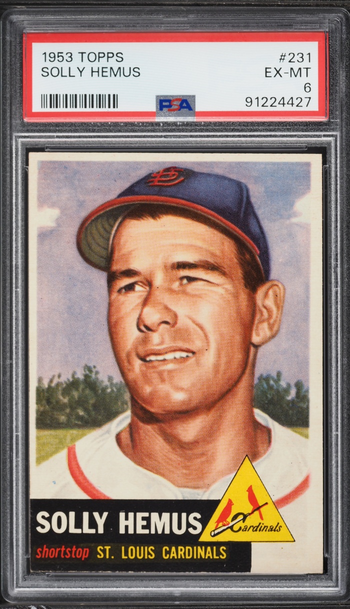 1953 Topps Solly Hemus #231 PSA 6 EXMT