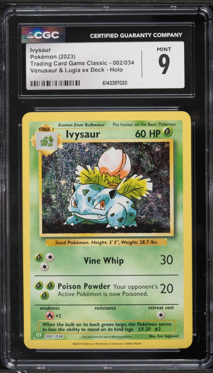 2023 Pokemon TCG Classic Collection Holo Ivysaur #2 CGC 9 MINT