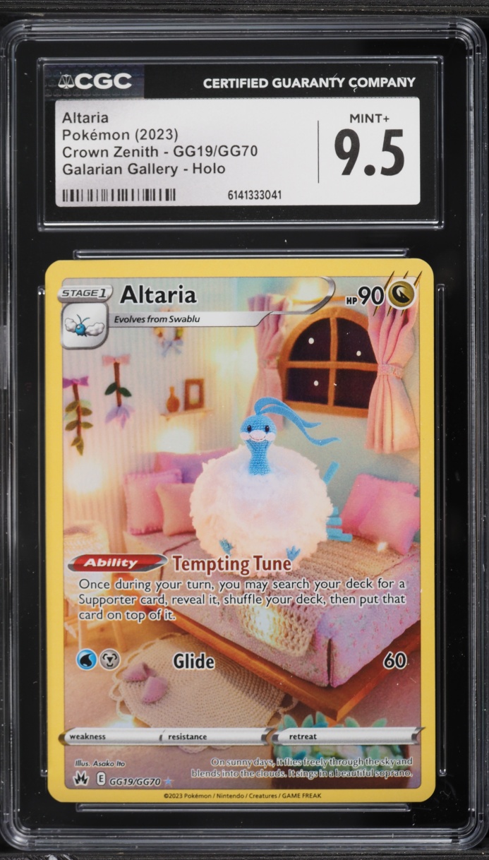 2023 Pokemon Sword & Shield Crown Zenith Alt Art Altaria #GG19 CGC 9.5 MINT+
